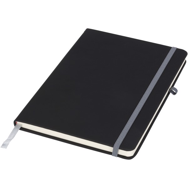 Libreta mediana "Noir" - Negro intenso / Gris