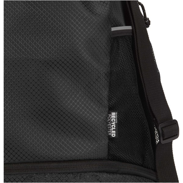 Nomad GRS recycled sports drawstring bag with bottom compartment 18L - Black