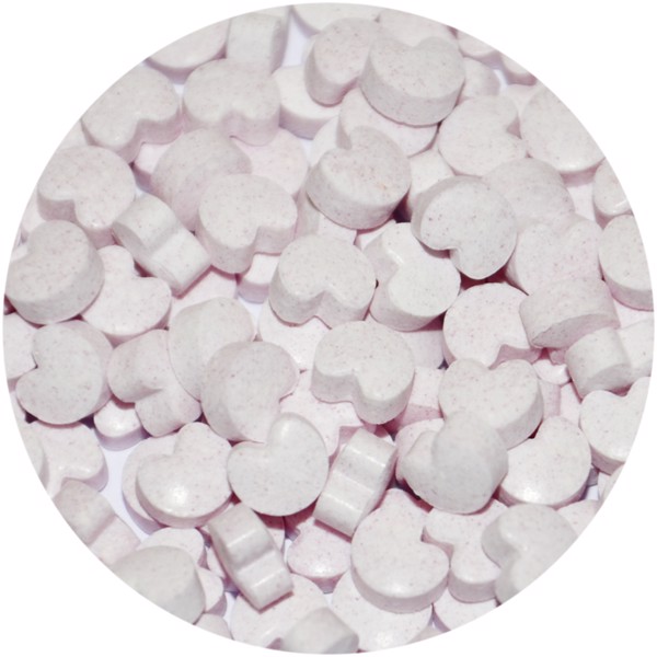 Clic clac heart shaped strawberry sweets - White