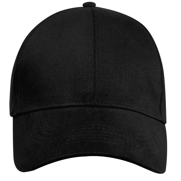 Gorra reciclada de 6 paneles GRS "Trona" - Negro intenso