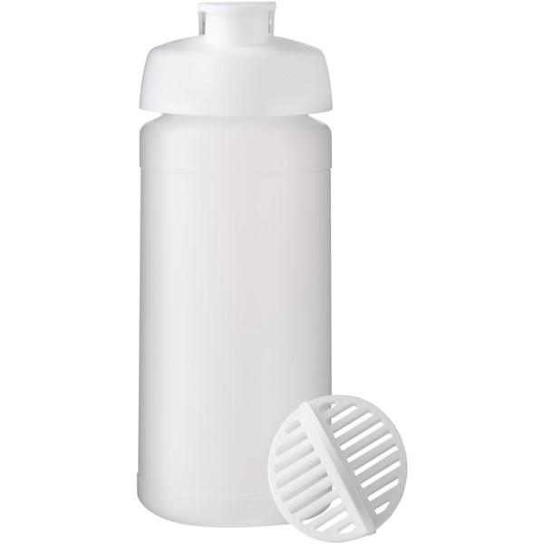 Baseline Plus 500 ml shaker bottle - White / Frosted clear