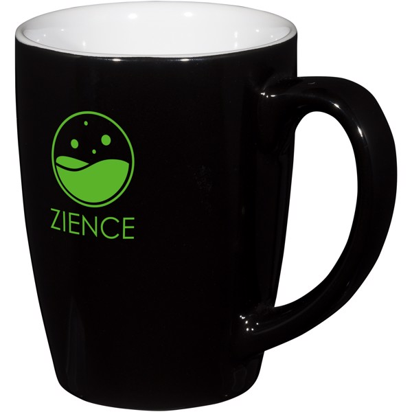 Taza de cerámica de 350 ml "Mendi" - Negro intenso