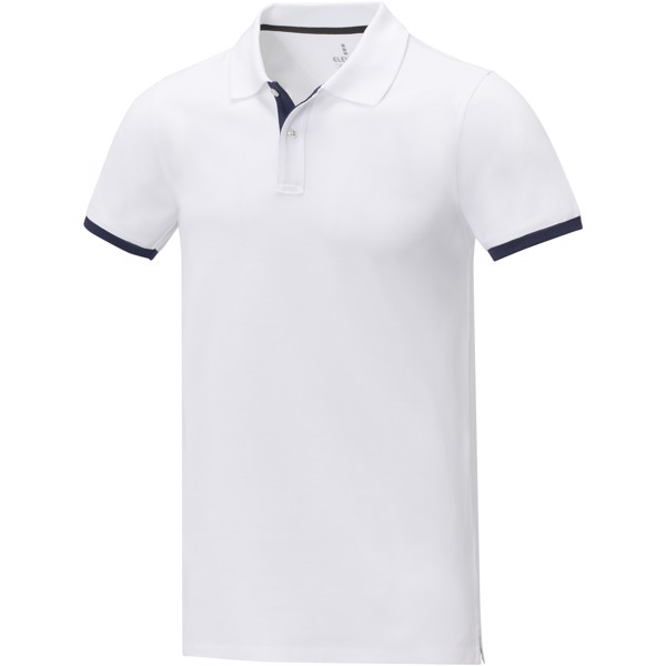 Morgan short sleeve men's duotone polo - White / 2XL