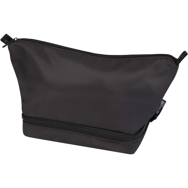 Trip Aware™ recycled travel toiletry bag 6L - Black