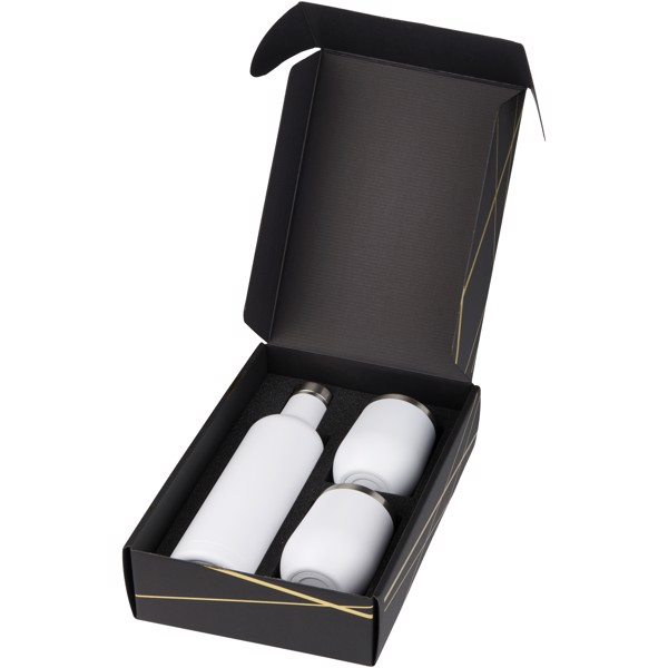 Pinto and Corzo copper vacuum insulated gift set - White