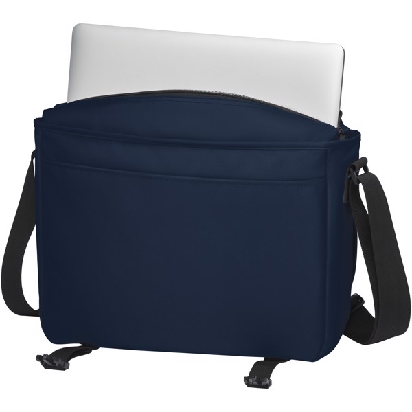 Mochila para portátil de 15" de PET reciclado GRS "Baikal" - Azul marino