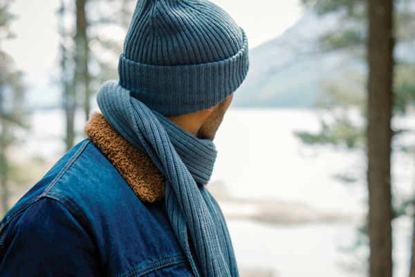 Impact AWARE™  Polylana® double knitted beanie - Sage Blue