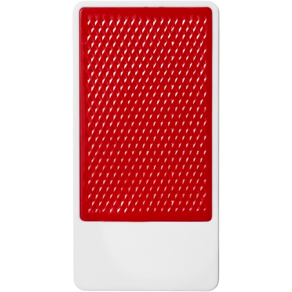 Flip smartphone holder with folding stand - Red / White