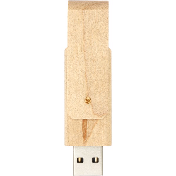 Rotate wooden USB - Light Brown / 1GB