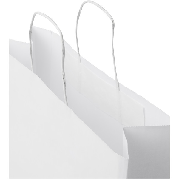 Kraft 80-90 g/m2 paper bag with twisted handles - 32 x 12 x 40 cm - White