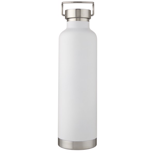 Thor 1 L copper vacuum insulated water bottle - White