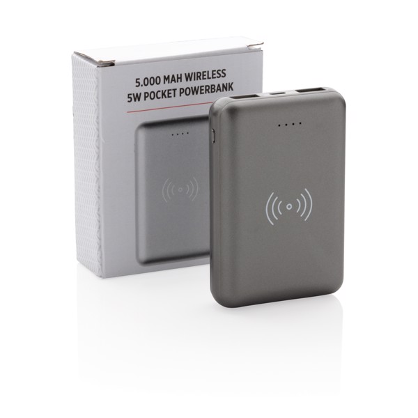 5.000 mAh Wireless 5W Pocket Powerbank
