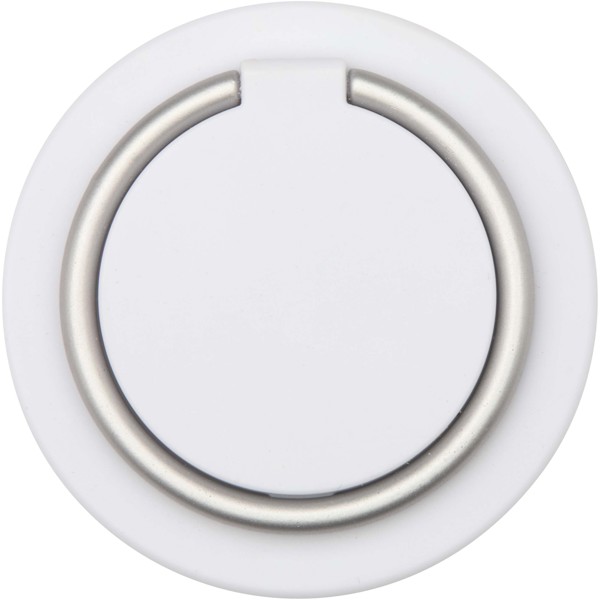 Albali recycled plastic magnetic phone holder with ring stand - White