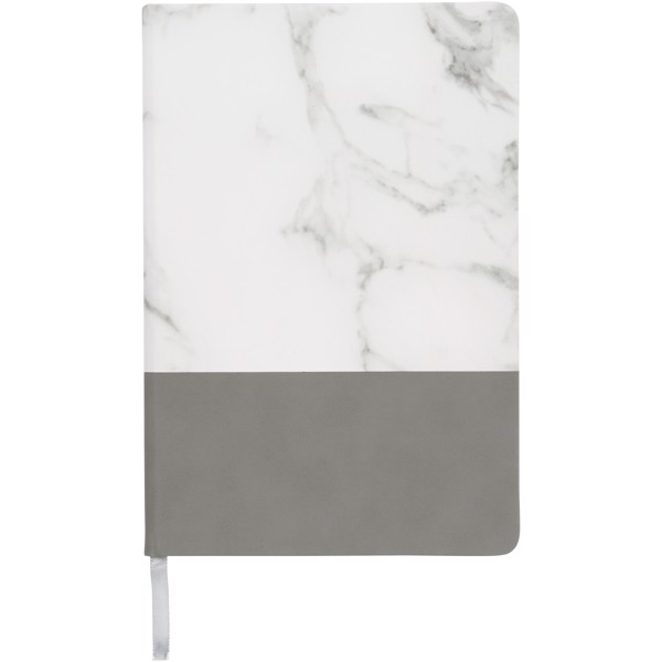 Two-tone A5 marble look notebook - Grey