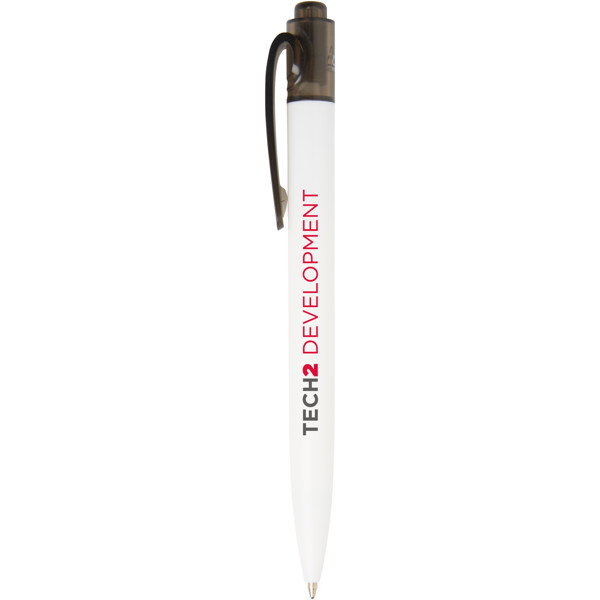 Thalaasa ocean-bound plastic ballpoint pen (black ink) - Transparent Black / White
