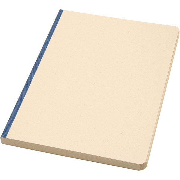 Liliana A5 sugarcane and RPET soft cover notebook - Ocean Blue