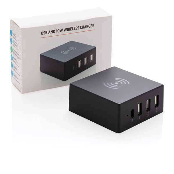 USB and 10W wireless charger