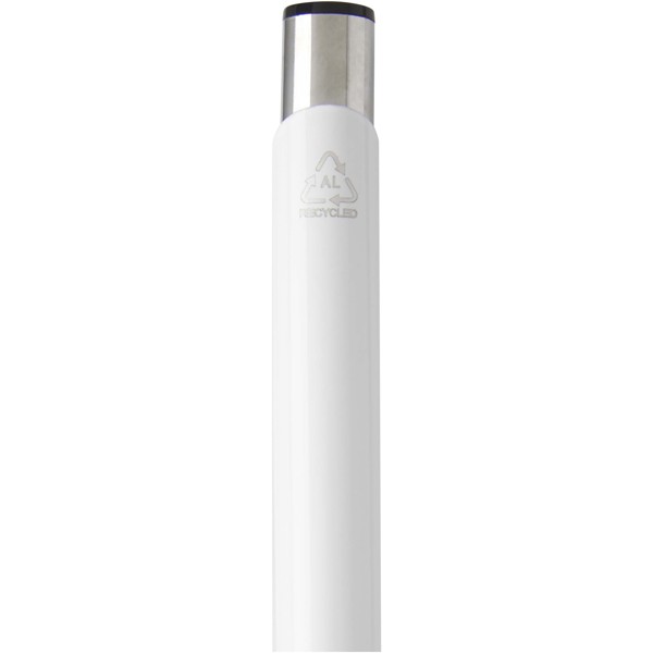 Moneta recycled aluminium ballpoint pen (blue ink) - White