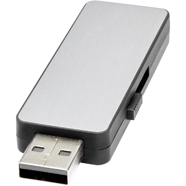 USB con retroiluminación de luz blanca - Negro intenso / Plateado / Blanco / 2GB