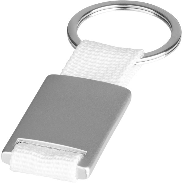 Alvaro webbing keychain - White / Silver