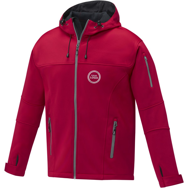 Match men's softshell jacket - Red / S
