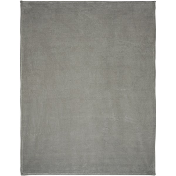 Bay Plaid-Decke aus extraweichem Coral-Fleece - grau