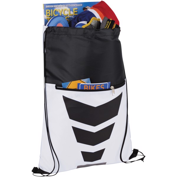 Courtside Sportbeutel - weiss / schwarz