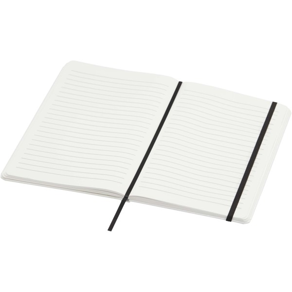 Holm A5 stone paper hard cover notebook with lined pages - White