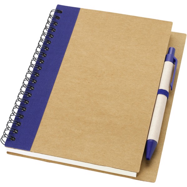 Priestly recycled notebook with pen - Natural / Navy