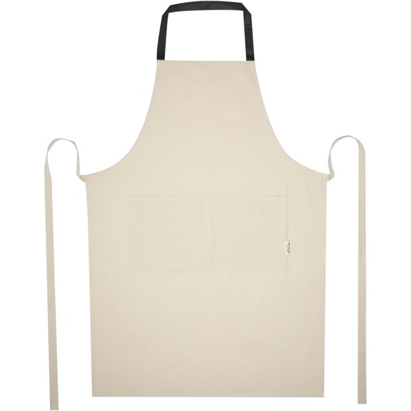 Nia 200 g/m² recycled cotton apron - Black