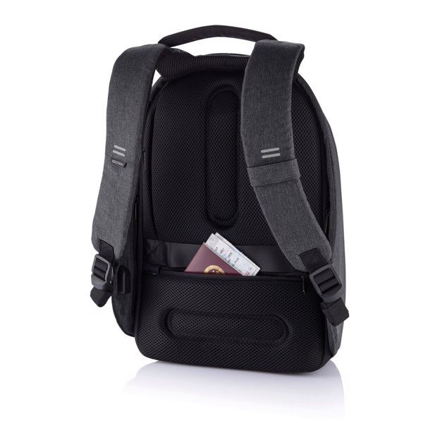 Bobby Hero Small, Anti-theft backpack - Anthracite / Grey