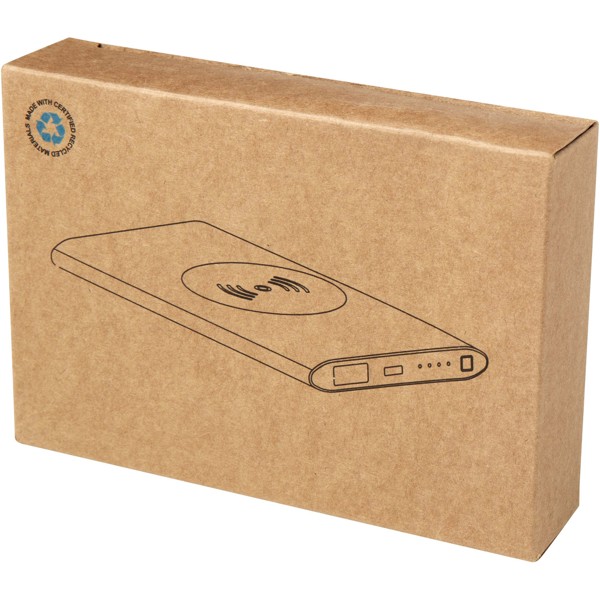Juice 4000 mAh Type-C recycled aluminium wireless power bank - Red