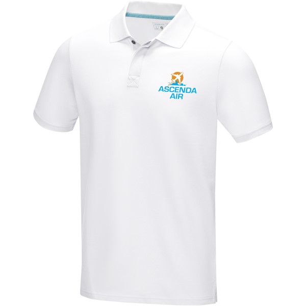 Graphite short sleeve men’s organic polo - White / XS