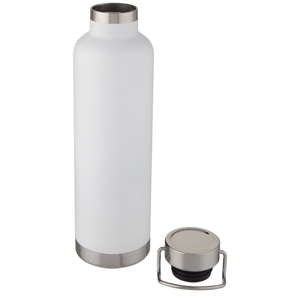 Thor 1 L copper vacuum insulated water bottle - White