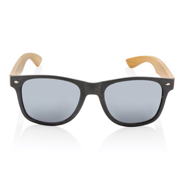 Wheat straw and bamboo sunglasses - Black