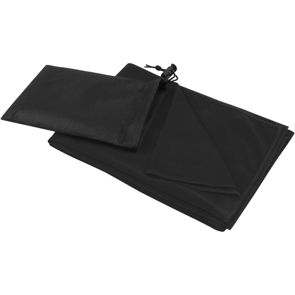 Lucas RPET sport towel 50x100 cm - Black