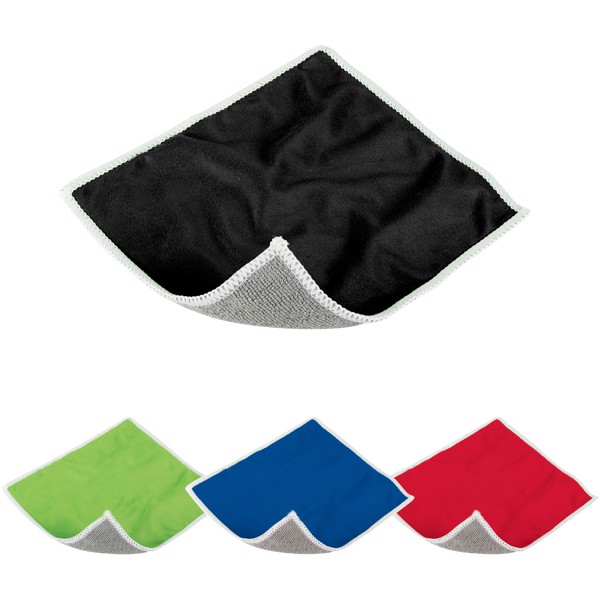 Wiped screen cleaning cloth - Solid black