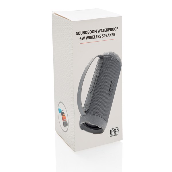 Soundboom waterproof 6W wireless speaker - Grey