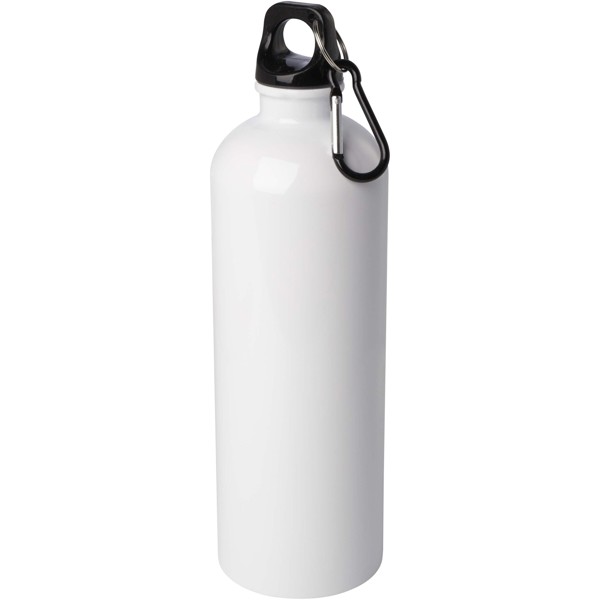 Oregon 750 ml RCS certified single wall stainless steel water bottle with carabiner - White