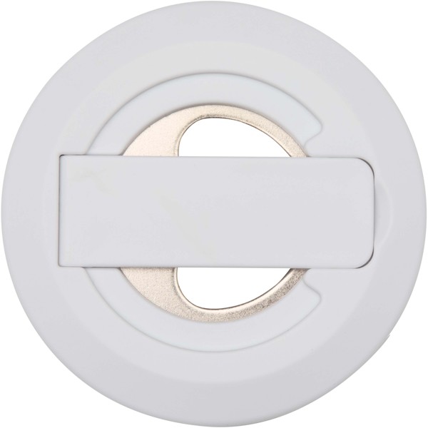 Ain recycled plastic magnetic phone stand with bottle opener - White