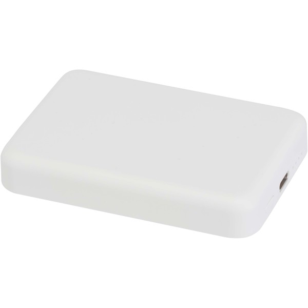 Acrab 5000 mAh 15W magnetic wireless power bank with 20W PD - made from recycled plastic - White