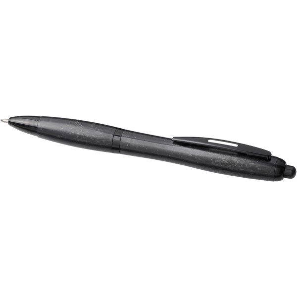 Nash wheat straw black tip ballpoint pen - Solid black