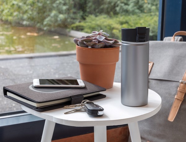Bogota vacuum coffee mug with ceramic coating - Grey