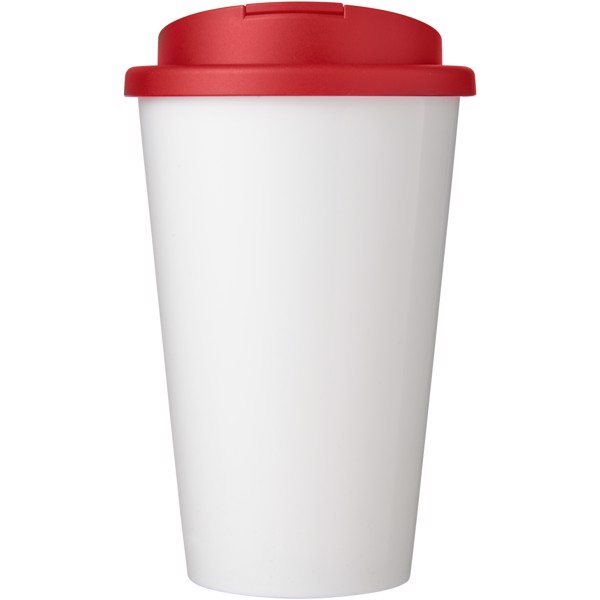 Termo hrnek Brite-Americano® 350 ml s uzávěrem odolným proti rozlití - Bílá / Červená s efektem námrazy