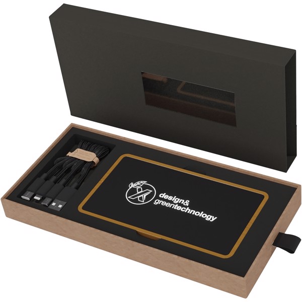 SCX.design Batería externa de madera de 5000 mAh P35 - Madera / Negro intenso