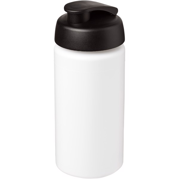 Baseline™ Plus Bidón deportivo con Tapa Flip de 500 ml con asa - Blanco / Negro intenso