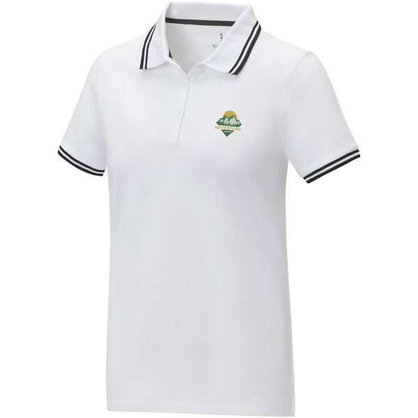 Amarago short sleeve women's tipping polo - White / XS