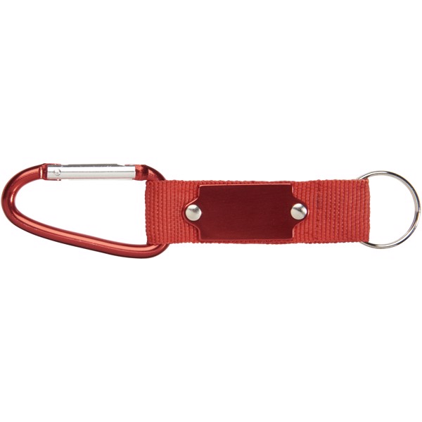 Přívěsek na klíče Strap s karabinkou - Červená s efektem námrazy