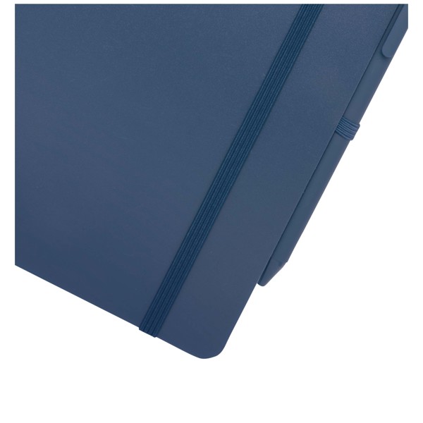 Thalaasa A5 ocean-bound hard cover notebook with ballpoint pen (black ink) - Ocean Blue