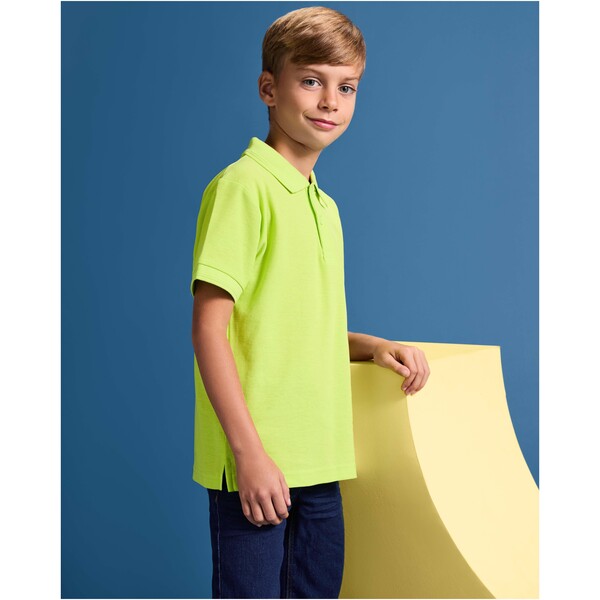 Pegaso Premium short sleeve kids polo - White / 3/4